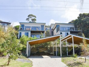 Front view of the property from Hall Street.  We are on the lefthand side.