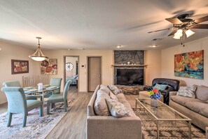 Living Room | Smart TV | Decorative Fireplace