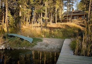 Lake front area looking up towards the main house 