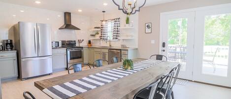 Beautiful open kitchen and dining room