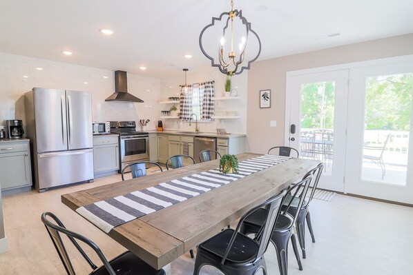 Beautiful open kitchen and dining room