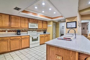 Fully stocked kitchen