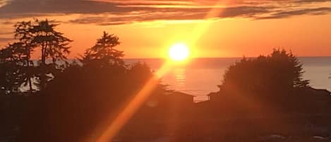 Sunset Over the Water, View from the deck.