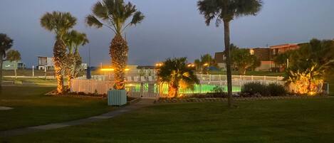 Beachfront and pool side. Our condo is steps from both. 