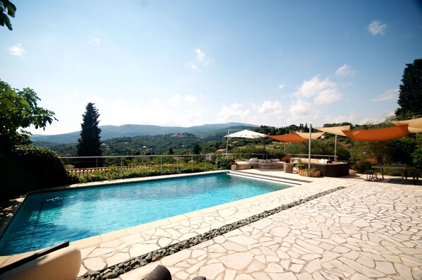 View towards the villages of Opio and Chateauneuf-Grasse