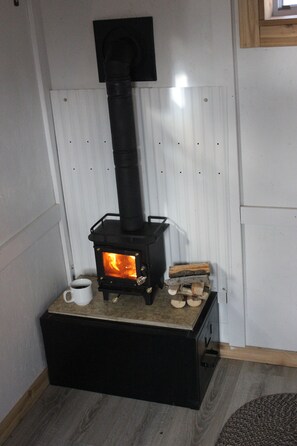 CUB mini woodstove now installed! Cozy!