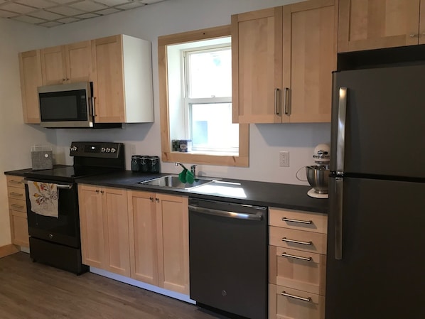 New kitchen with GE appliances