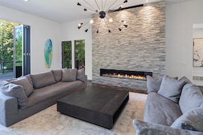 Contemporary design and professionally decorated with custom art.