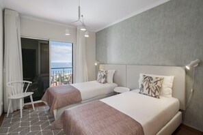 Bedroom with two single beds. 