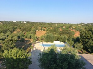 Far reaching panoramic views from the roof top of the villa 