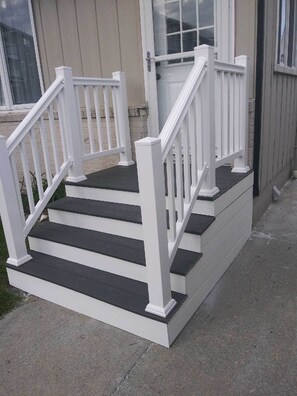 Renovated landing for 2nd front door entrance