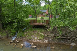 Deck overlooking the creek