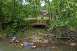 Deck overlooking the creek