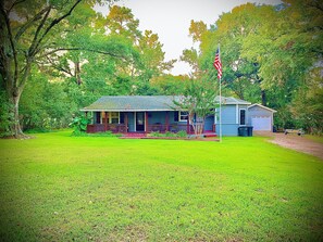 Half acre to play on! Throw a ball, play croquet, throw a frisbee & more!