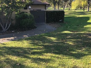 View of front path and patio