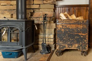 Woodstove and Wood Stash