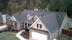 Front of home.  Guests park on the left side of the driveway or on the street
