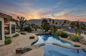 Sunset dip in the heated pool.