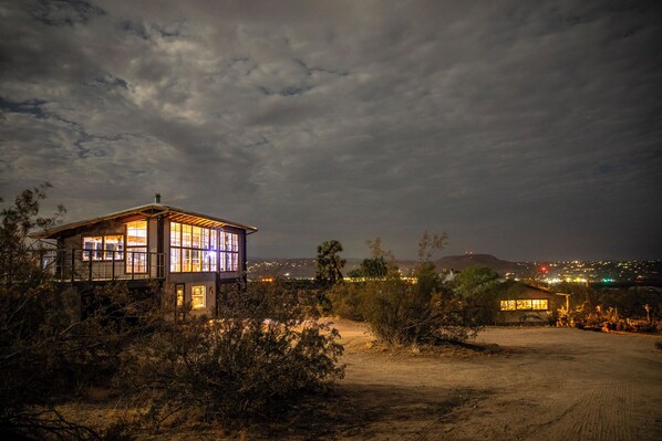 Guest house left and Main house right 