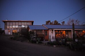 Lodge with Hideout guest house behind