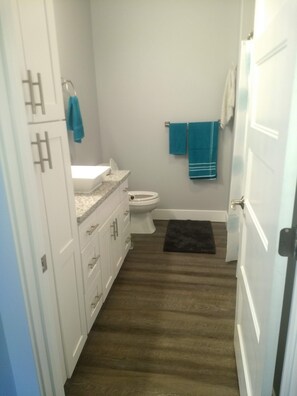 Master bath with heated floor