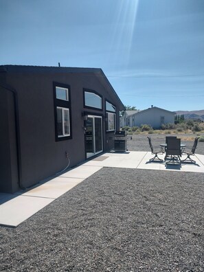 BBQ with a nearby dining area