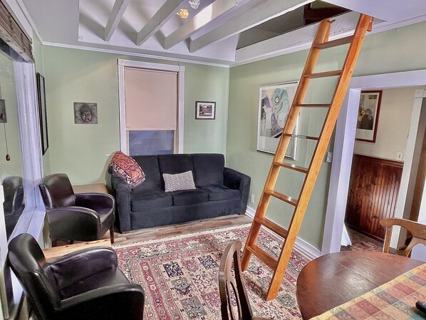 Living room open to third floor loft.  