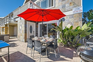 Secure and quiet upscale Newport Beach Cul De Sac street that is across the street from he ocean.