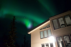 Northern Lights can be seen from the yard if all conditions are right. 