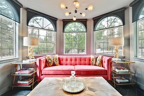 To your side when you first walk in. Proper lounge area.
