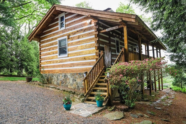 Touche' Too - authentic log home nestled in the woods