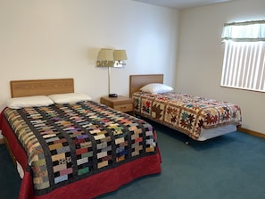 sleeping area in our handicap rooms ( rooms 1 and 2)