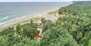 Less than 100 yards of private easement to Lake Michigan from house.