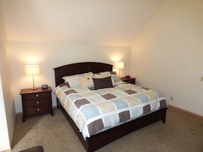 King bed in the master suite