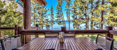 Welcome to Aconcagua, where you'll wine and dine with incredible Lake Tahoe views and stunning sunsets from this second floor balcony.