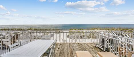 Your private deck from the living/dining room. There’s 2 more above & below you.