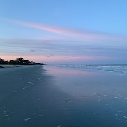 Sea Island beach at our street