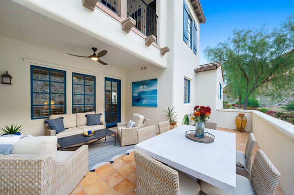 Outdoor Patio doubles your living space. Raise a glass al fresco! 