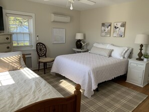 Bedroom 1 (master + bath) with queen, twin bed and ocean views!