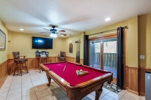 Pool Table in Ground Level Game Room