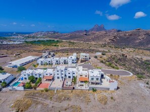 View of the house from above with nearby Tetakawi Mountain.