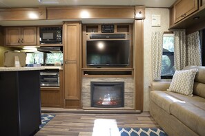 Sit Directly in front of the Warm Fireplace and Watch your Favorite Shows