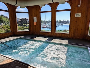 Indoor year-round pool and hot tub.
