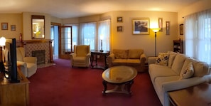 Living room viewed from front foyer.