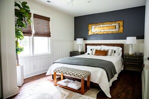 Charming Main Level Bedroom with Wood Floors at Cottage Fever