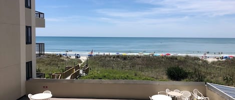 ocean front balcony from living room