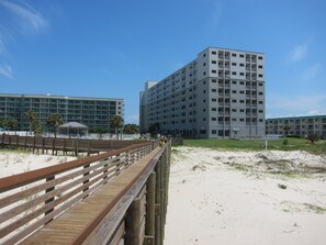 Only steps away for white sand beaches