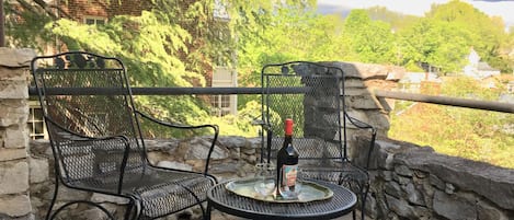 Private veranda overlooking gardens.
