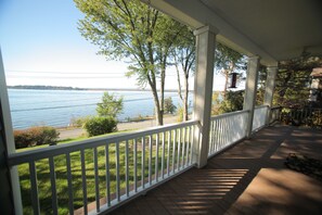 Saratoga lake right in front of you! Beautiful views from the private porch 