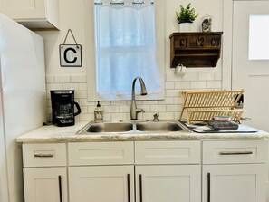 Full kitchen with drip coffee maker